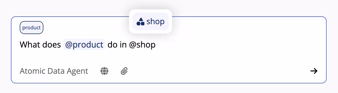 Referencing resources in the chat