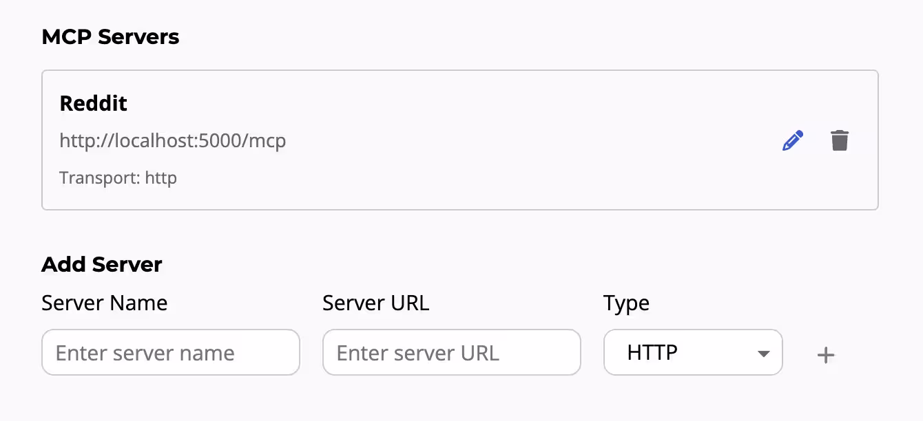 Adding an MCP server
